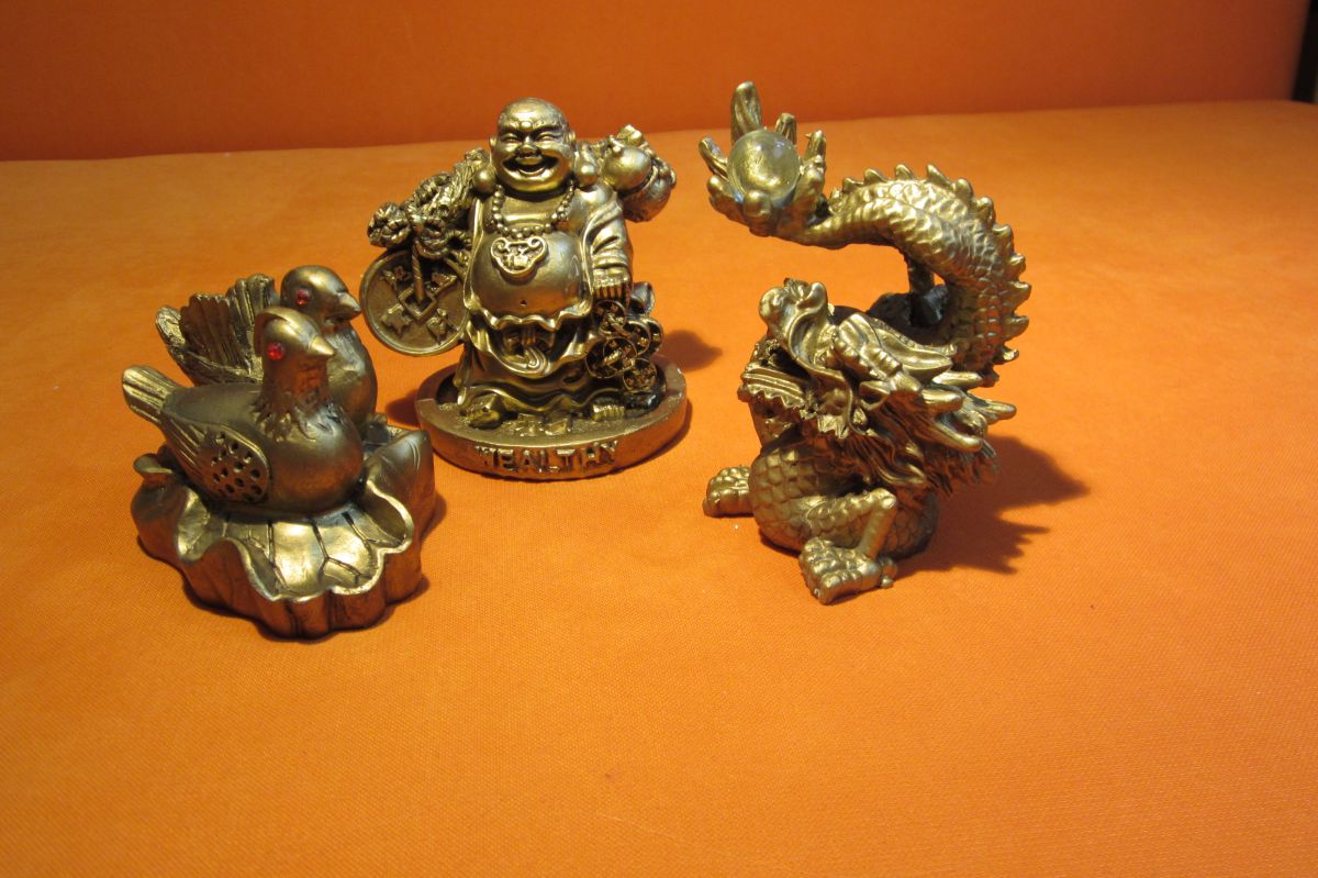 Mandarinské kachničky, Buddha, Drak feng-shui